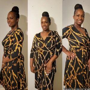 Beautiful black and gold dress.
